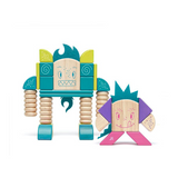 Beans & Tumtum <br>Magnetic Wooden Blocks <br>Sticky Monsters, 30 pieces