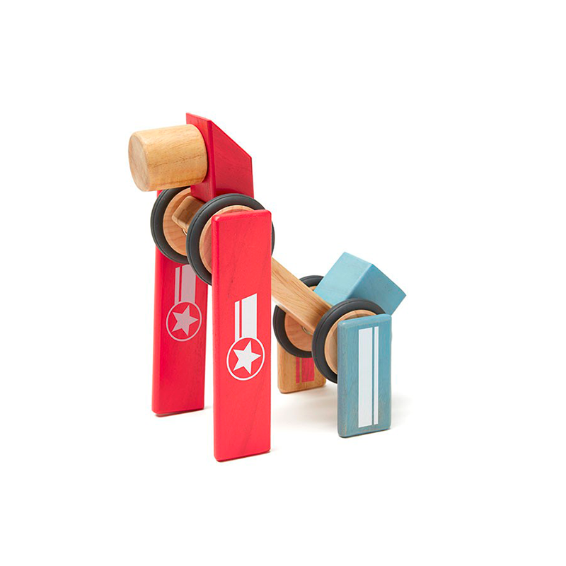 Daredevil <br>Magnetic Wooden Blocks <br>Stunt Team, 12 pieces