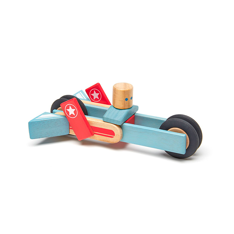Jumper <br>Magnetic Wooden Blocks <br>Stunt Team, 25 pieces