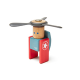 Looper <br>Magnetic Wooden Blocks <br>Stunt Team, 7 pieces