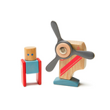 Looper <br>Magnetic Wooden Blocks <br>Stunt Team, 7 pieces