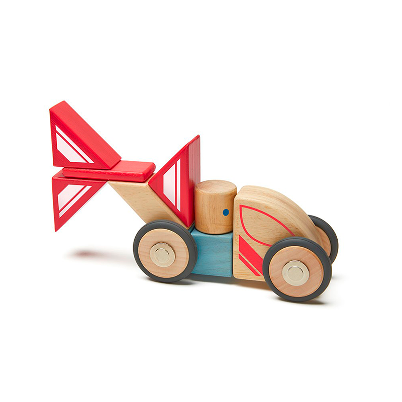 Skyhook <br>Magnetic Wooden Blocks <br>Stunt Team, 17 pieces