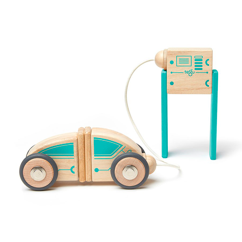 Circuit Racer <br>Magnetic Wooden Blocks <br>Future Collection, 12 pieces