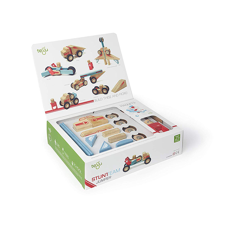 Jumper <br>Magnetic Wooden Blocks <br>Stunt Team, 25 pieces