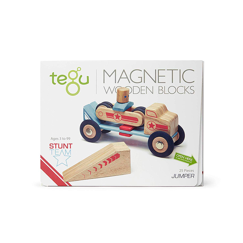 Jumper <br>Magnetic Wooden Blocks <br>Stunt Team, 25 pieces