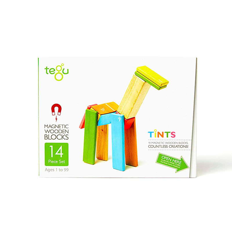 14 Piece Set Magnetic Wooden Blocks Tegu Classics