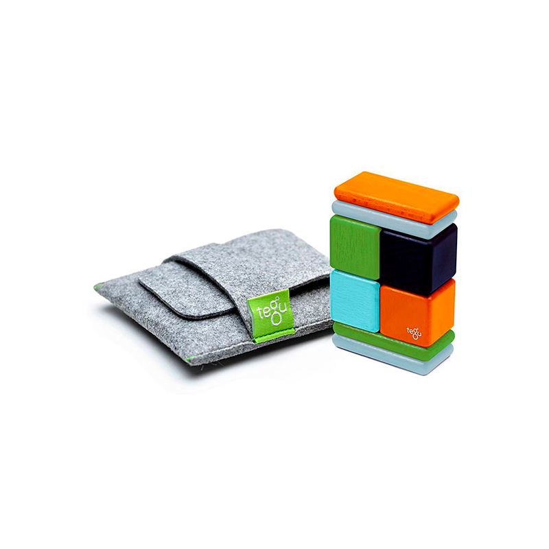 Original Pocket Pouch Magnetic Wooden Blocks 8 pieces at