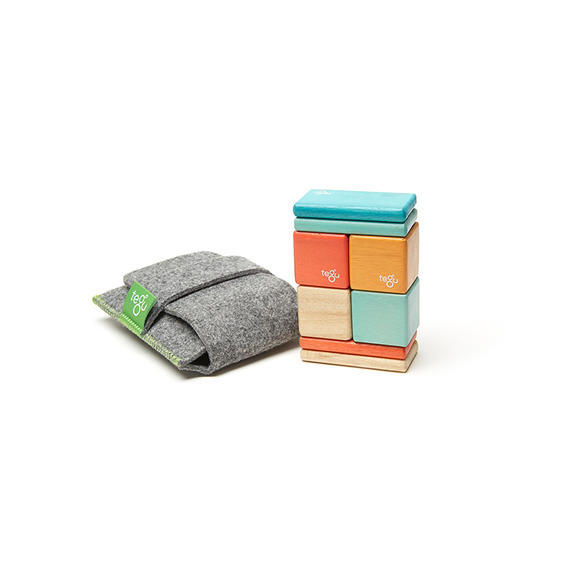 Original Pocket Pouch Magnetic Wooden Blocks 8 pieces at