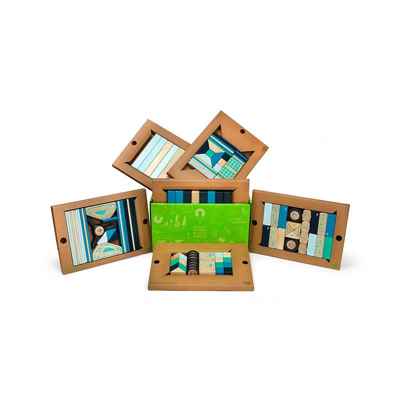【箱付】tegu マグネティックブロックス 130ピース The Classroom Kit Magnetic Wooden Blocks Bulk Pack 130