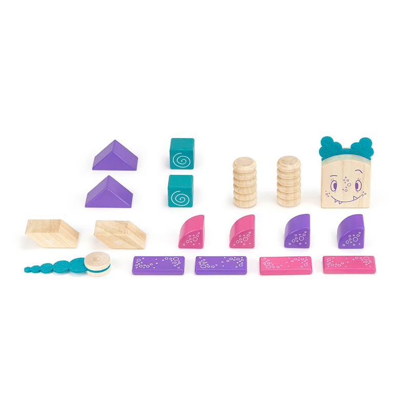 Marbles <br>Magnetic Wooden Blocks <br>Sticky Monsters, 18 pieces