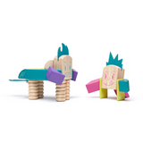 Beans & Tumtum <br>Magnetic Wooden Blocks <br>Sticky Monsters, 30 pieces