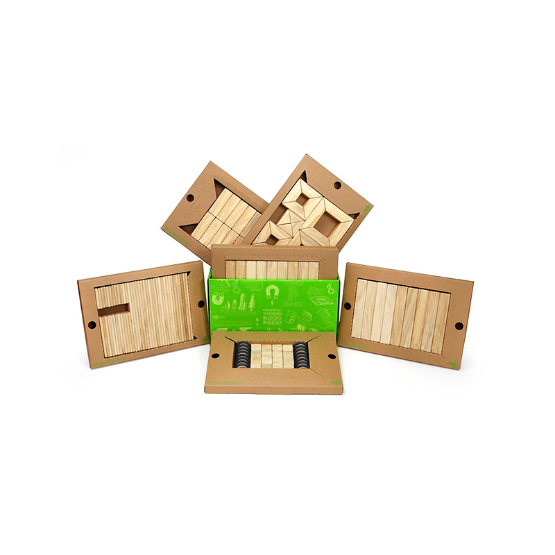 【箱付】tegu マグネティックブロックス 130ピース The Classroom Kit Magnetic Wooden Blocks Bulk Pack 130