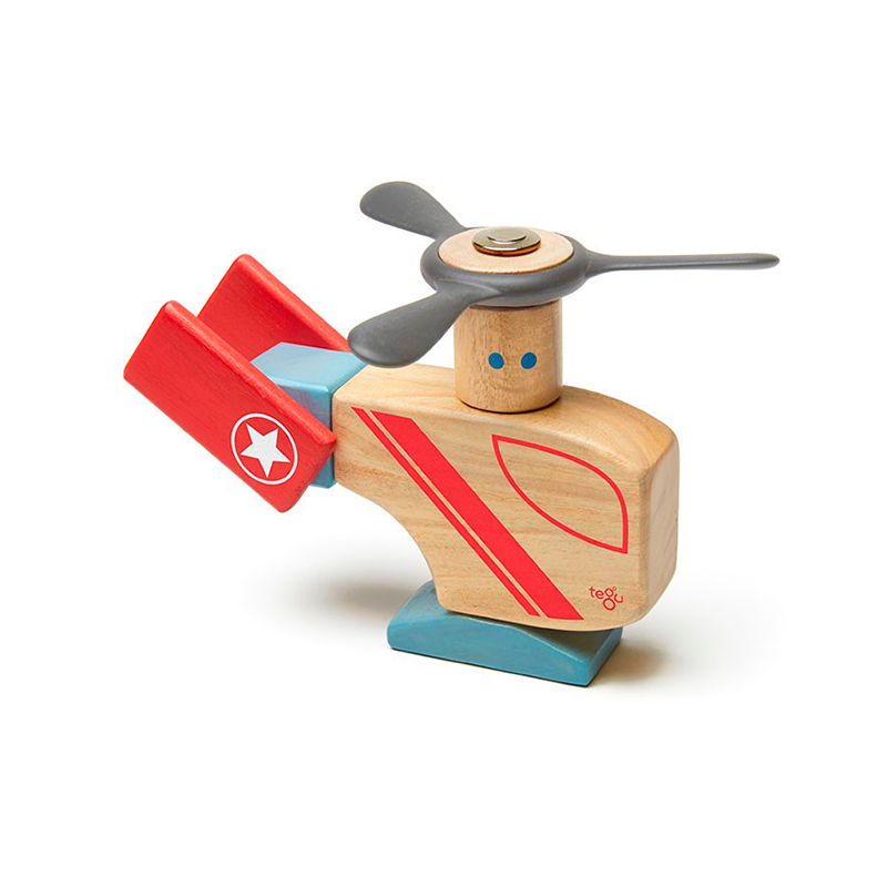Looper <br>Magnetic Wooden Blocks <br>Stunt Team, 7 pieces