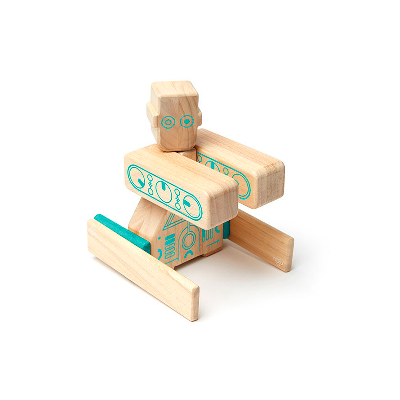 Magbot <br>Magnetic Wooden Blocks <br>Future Collection, 9 pieces