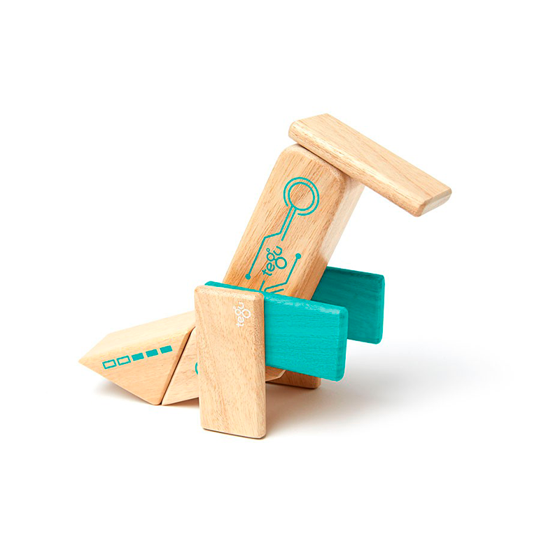 Robo <br>Magnetic Wooden Blocks <br>Future Collection, 8 pieces