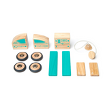 Circuit Racer <br>Magnetic Wooden Blocks <br>Future Collection, 12 pieces