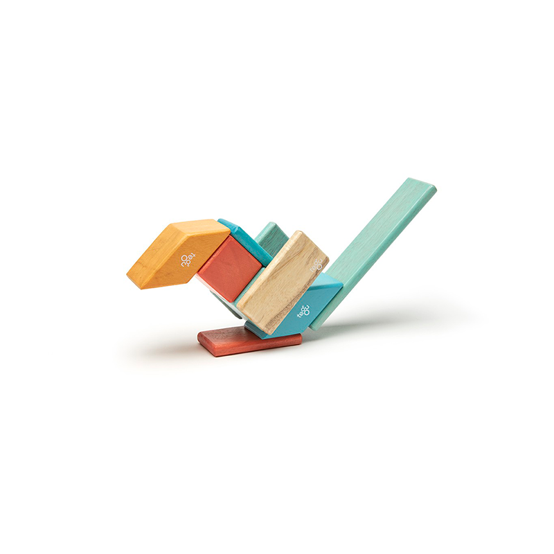 14 Piece Set Magnetic Wooden Blocks Tegu Classics