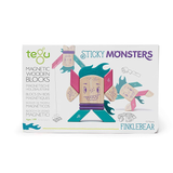 Finklebear <br>Magnetic Wooden Blocks <br>Sticky Monsters, 10 pieces